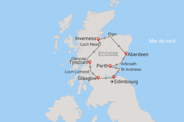 Circuit Odyssée écossaise edimbourg Ecosse