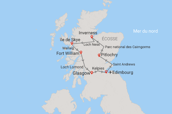 Circuit Odyssée écossaise edimbourg Ecosse
