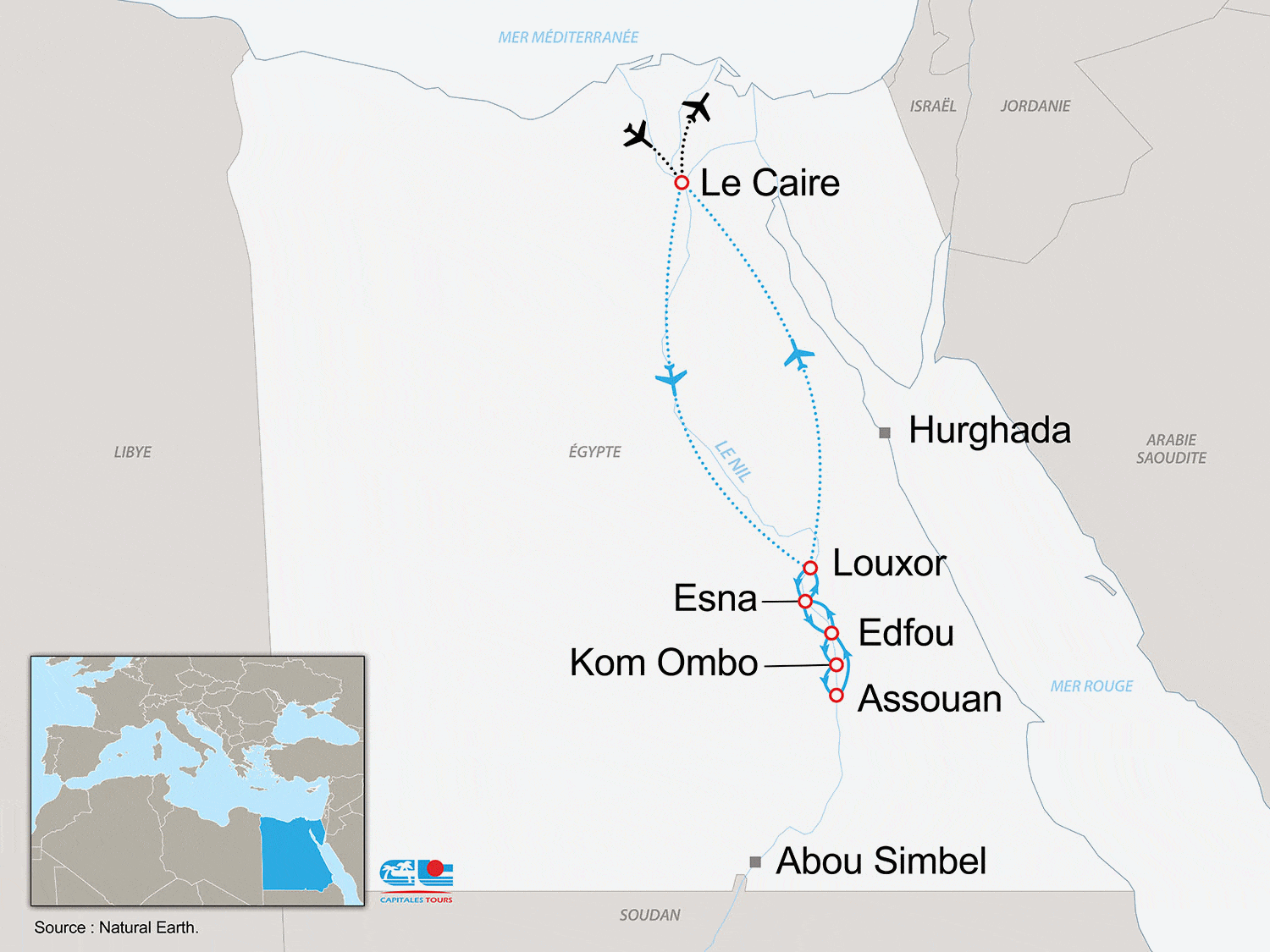 Combiné croisière et hôtel Anubis en Dahabeya le_caire Egypte