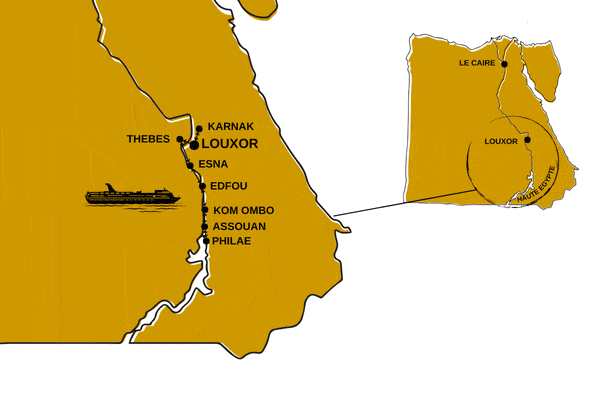 Circuit Au Pays des Pharaons : Du Nil au Caire louxor Egypte