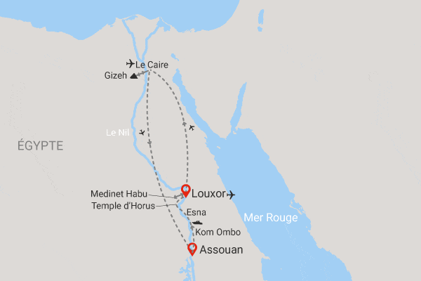 Croisière Club Jumbo Trésors au pays des pharaons (avec excursion au Caire) louxor Egypte