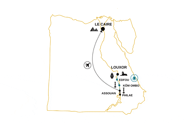 Croisière L'Or des Pharaons de la Vallée du Nil au Caire louxor Egypte