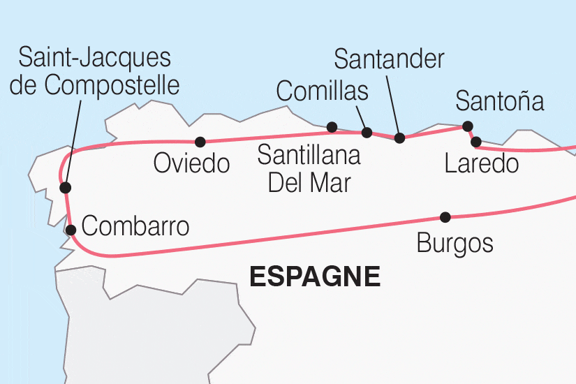 Circuit La Cantabrie, la Galice et Saint Jacques de Compostelle - Départ Sud suances Espagne