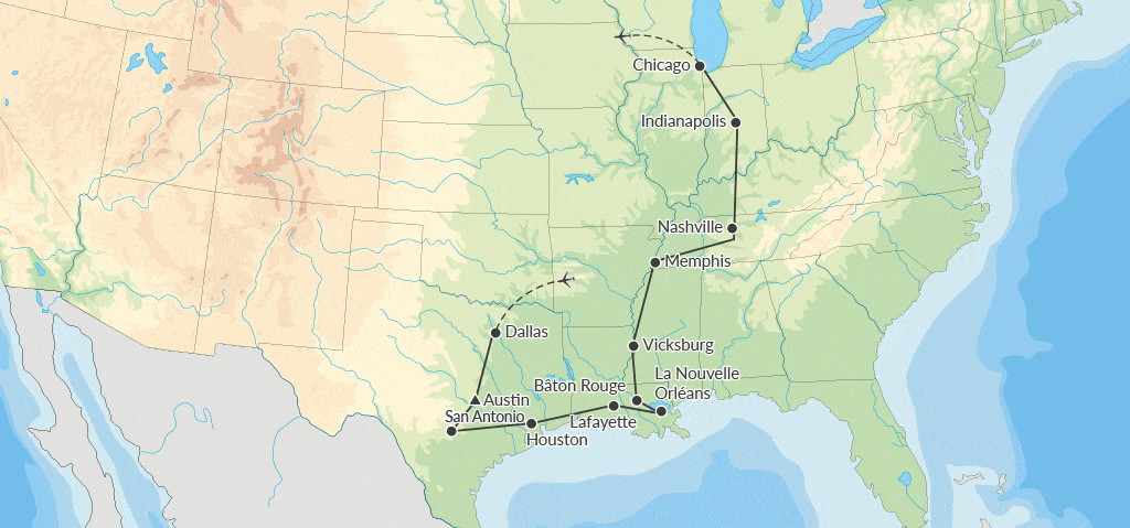 Circuit Music Road - dallas Etats-Unis