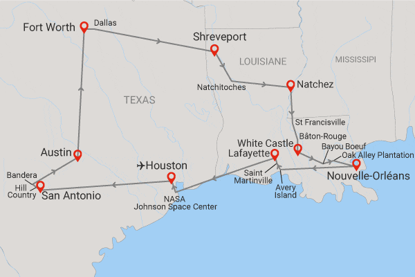 Circuit Sud Intense du Texas à la Louisiane (en petit groupe) houston Etats-Unis