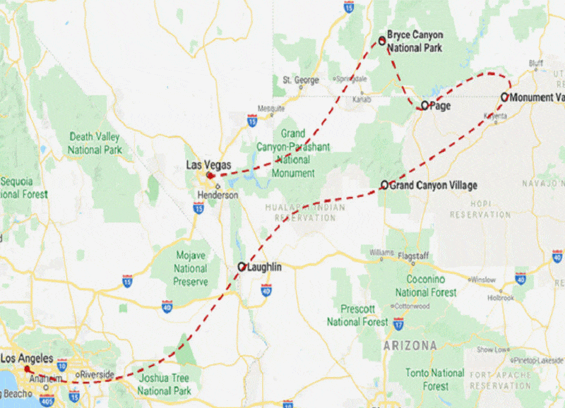 Autotour Cities & Parks Budget los_angeles Etats-Unis