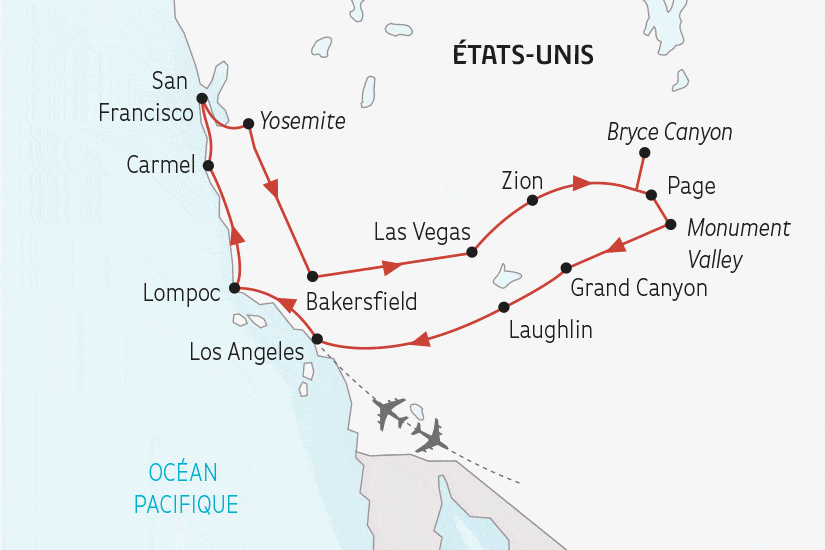 Circuit La Californie, l'Ouest Américain los_angeles Etats-Unis