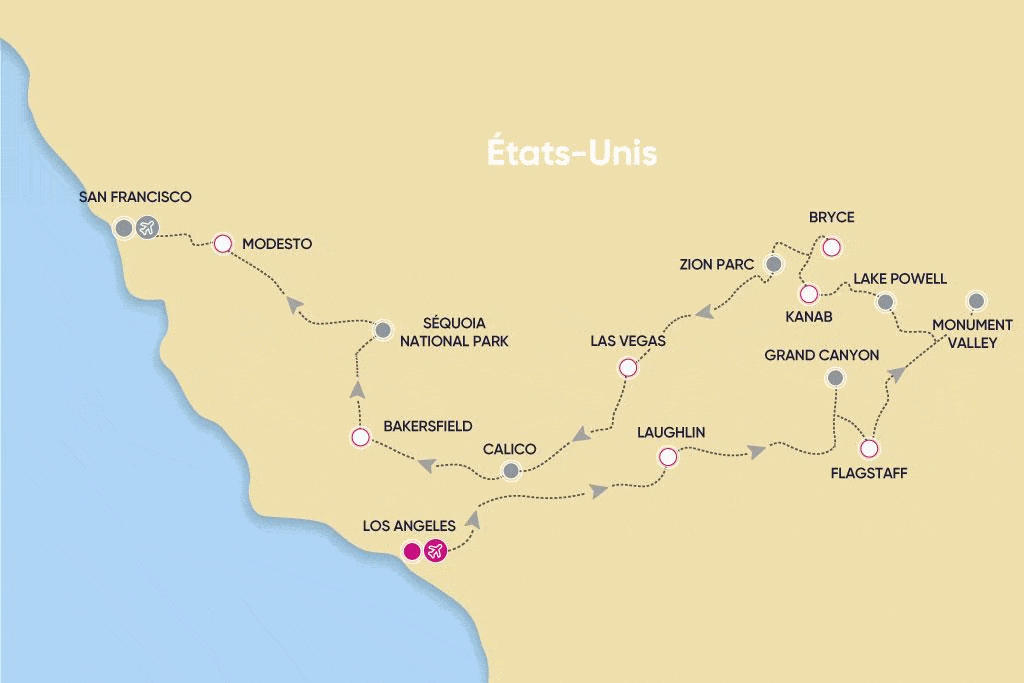 Circuit L'Ouest Americain los_angeles Etats-Unis