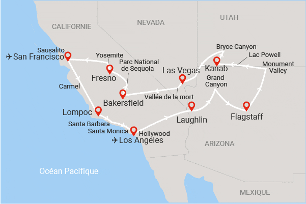 Circuit À la Conquête de l'Ouest Américain los_angeles Etats-Unis