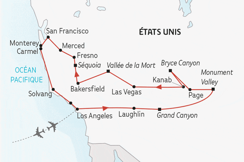 Circuit Panoramas de l'Ouest Américain los_angeles Etats-Unis