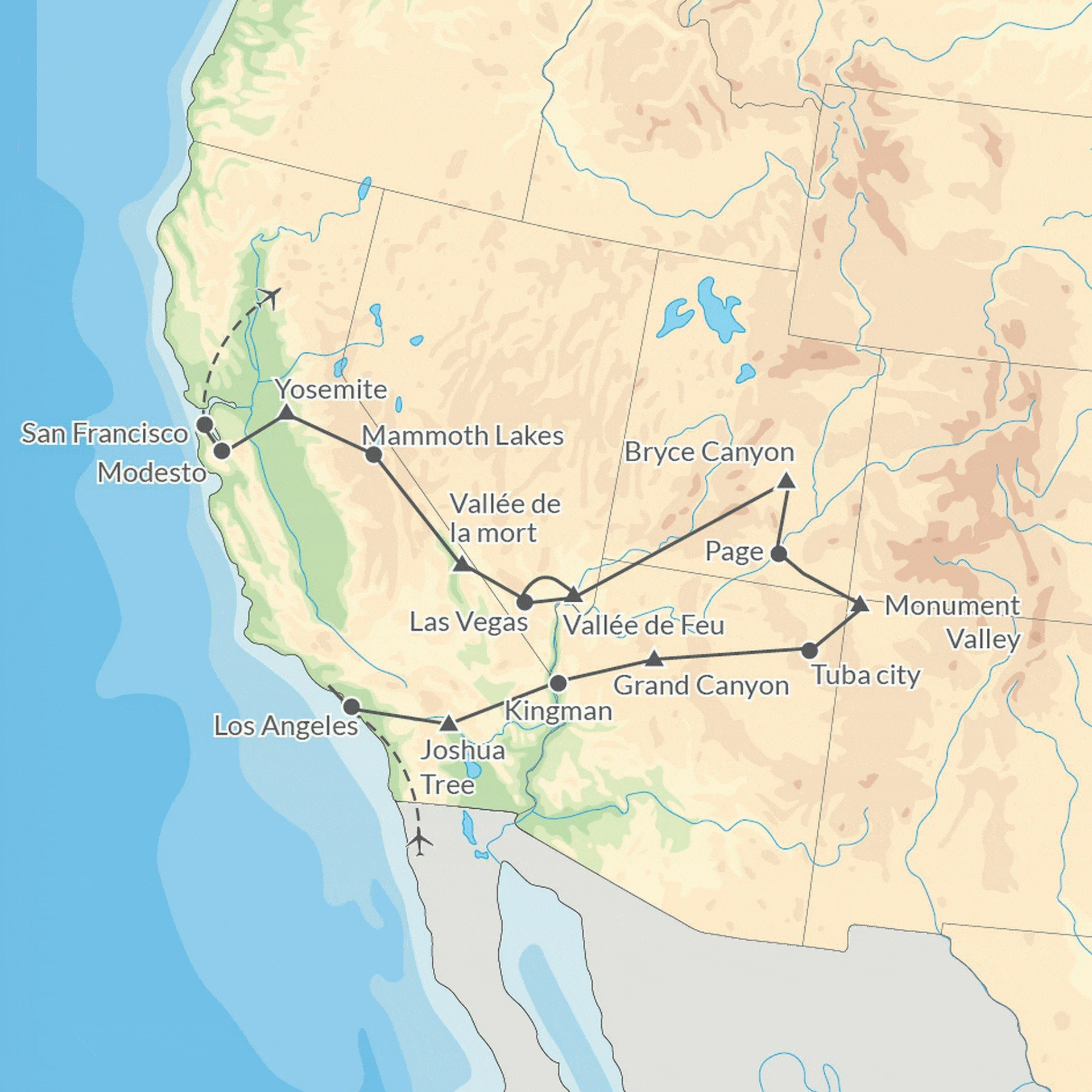 Circuit Trésors de l'Ouest 2025 los_angeles Etats-Unis