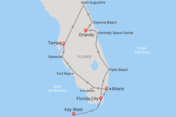 Circuit Sites mythiques de Floride miami Etats-Unis