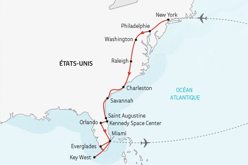 Circuit New York et la Floride new_york Etats-Unis