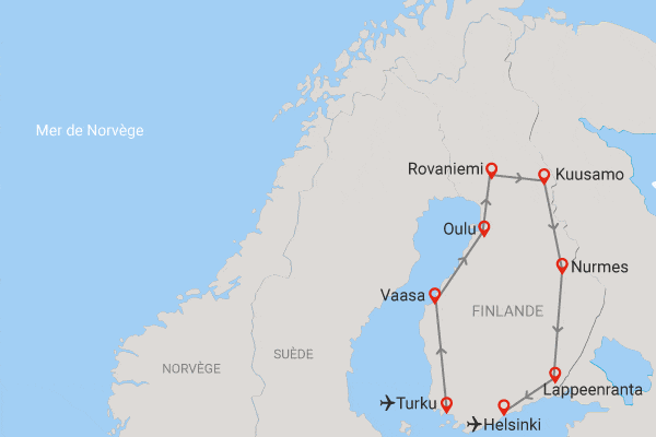 Autotour La grande traversée de la Finlande en liberté turku Finlande