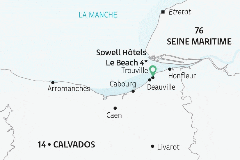 Circuit La Normandie, entre mer et bocage trouville France Normandie