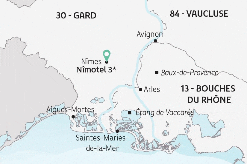 Circuit Entre Camargue et Provence valence France Rhone-Alpes