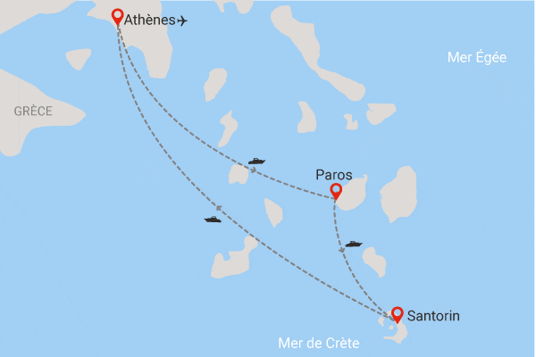 Combiné hôtels 2 îles : Paros - Santorin 4* en 8 jours athenes Grece