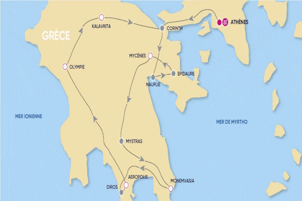 Autotour Spécial Péloponnèse athenes Grece