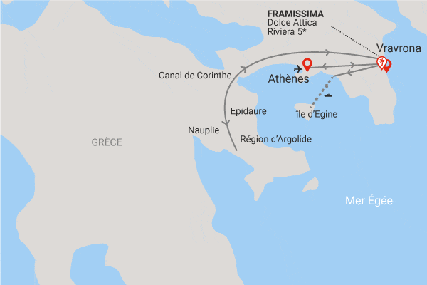 Circuit Découverte des Temples Sacrés (logement au Framissima Dolce Attica Riviera) athenes Grece