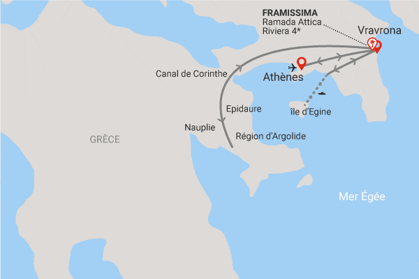 Circuit Découverte des Temples Sacrés (logement au Ramada Attica Riviera) athenes Grece