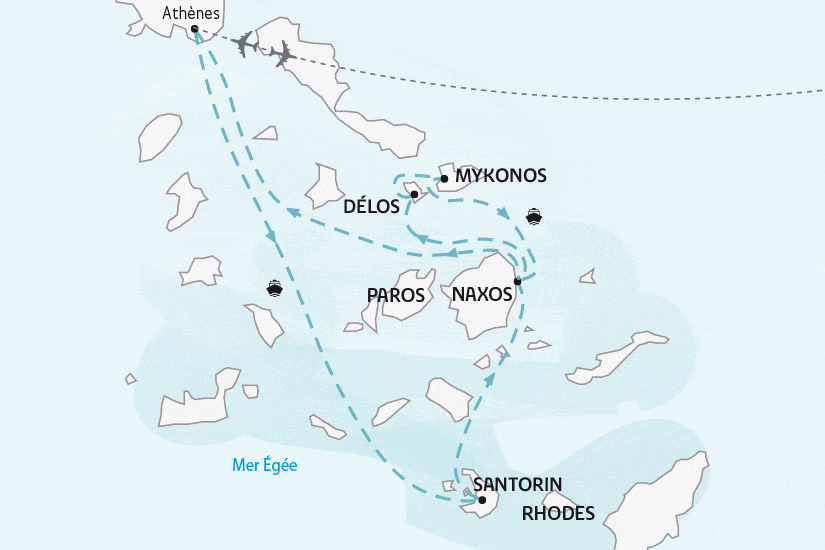 Circuit Les Cyclades, Magie des îles grecques athenes Grece