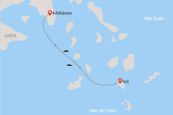 Combiné hôtels Voyage en liberté à Ios, perle des Cyclades athenes Grece