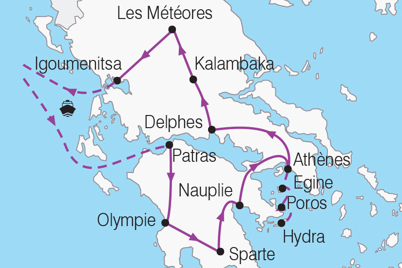 Circuit La Grèce Antique, les îles Saroniques et les Météores corfou Grece