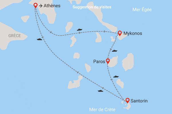 Combiné hôtels Combiné 3 îles Mykonos - Paros - Santorin en 15 jours mykonos Grece