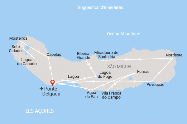Autotour Balade sur les routes de Sao Miguel ponta_delgada Iles Des Acores