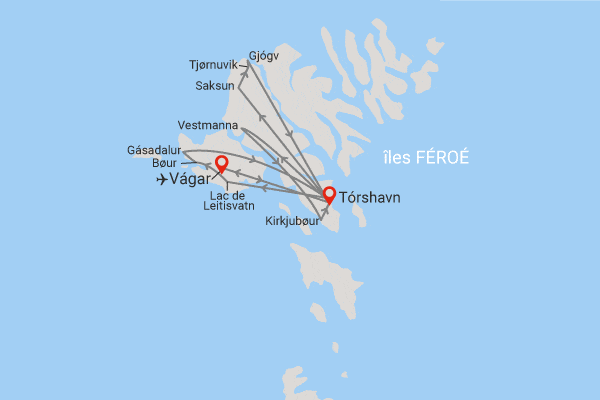 Circuit Terres sauvages des îles Féroé vagar Iles Féroé