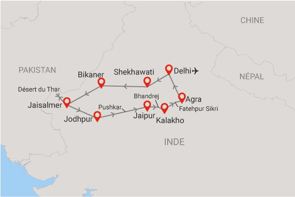 Circuit Beautés du Rajasthan privatif delhi Inde