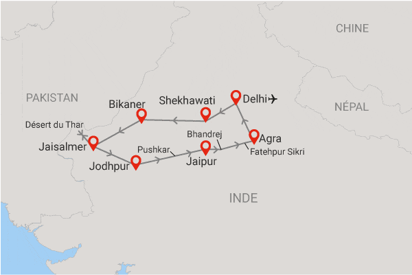Circuit Beautés du Rajasthan privatif delhi Inde