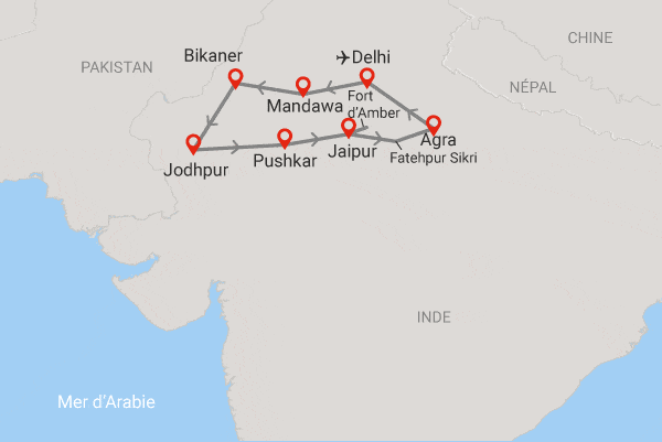 Circuit Trésors du Rajasthan en privatif delhi Inde