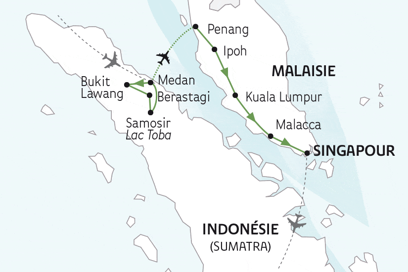 Circuit Sumatra, la Malaisie et Singapour medan Indonesie