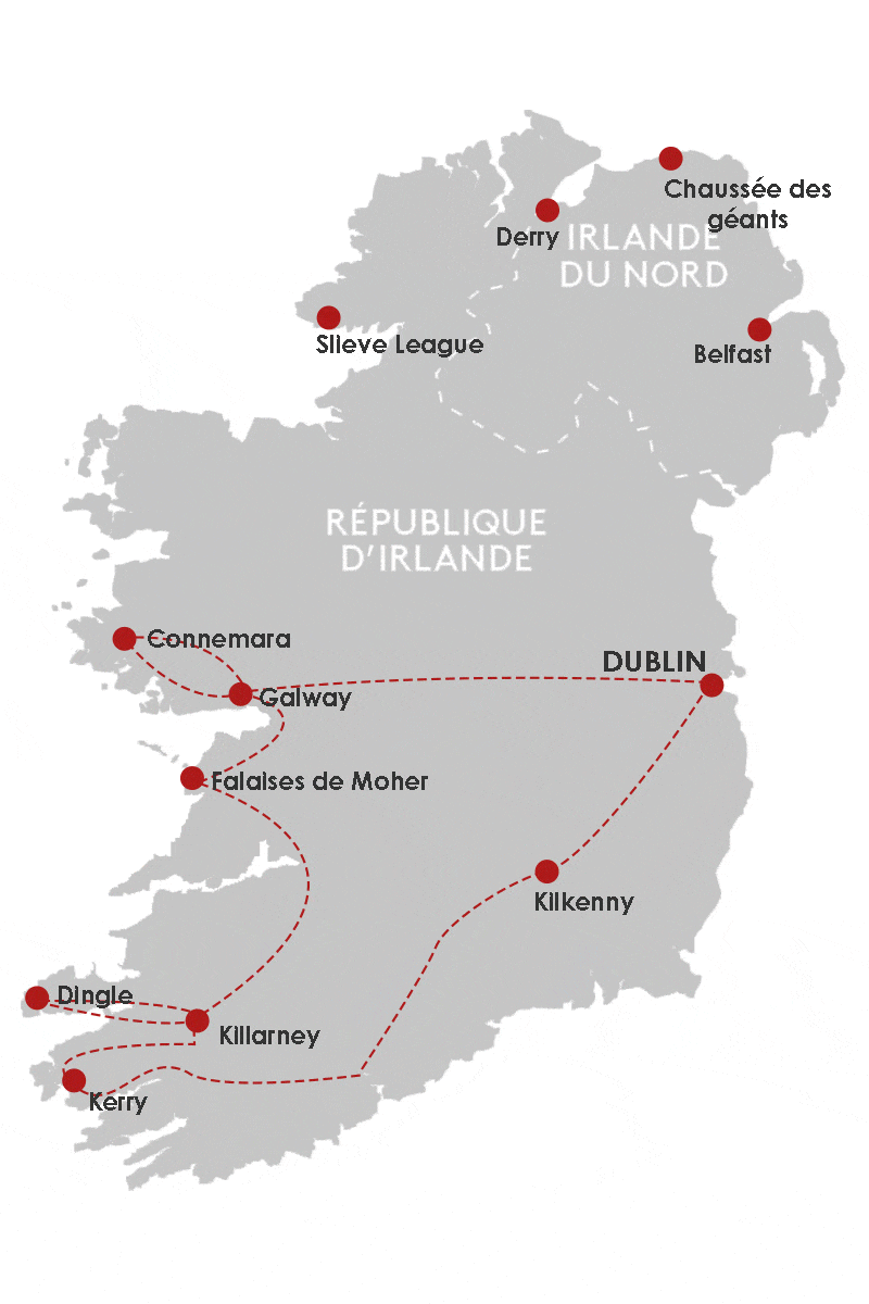 Autotour L'Ouest & Dublin - B&B dublin Irlande