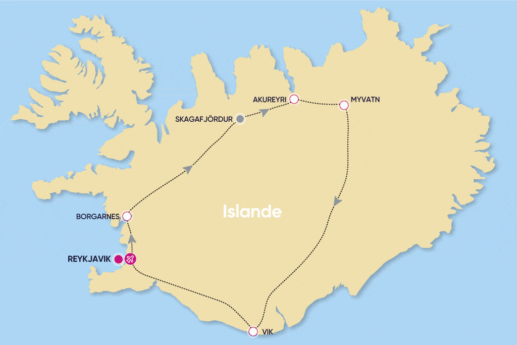 Circuit Estival Aventures en terres islandaises reykjavik Islande