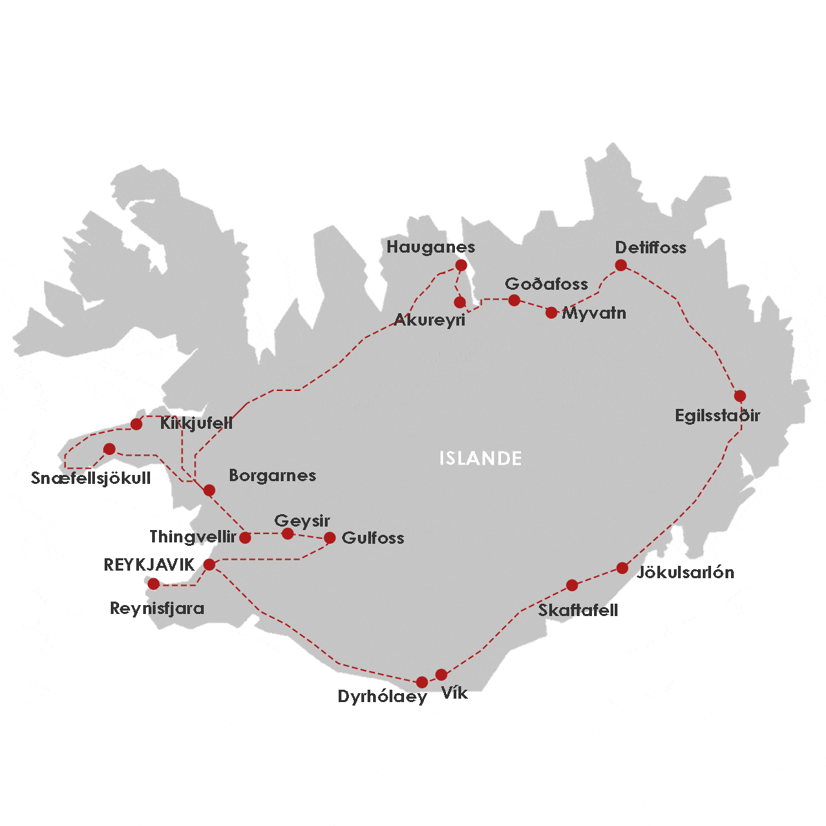 Circuit Grand Tour d'Islande 2026 reykjavik Islande