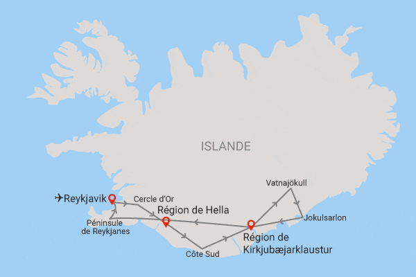Circuit Islande, force de la nature reykjavik Islande