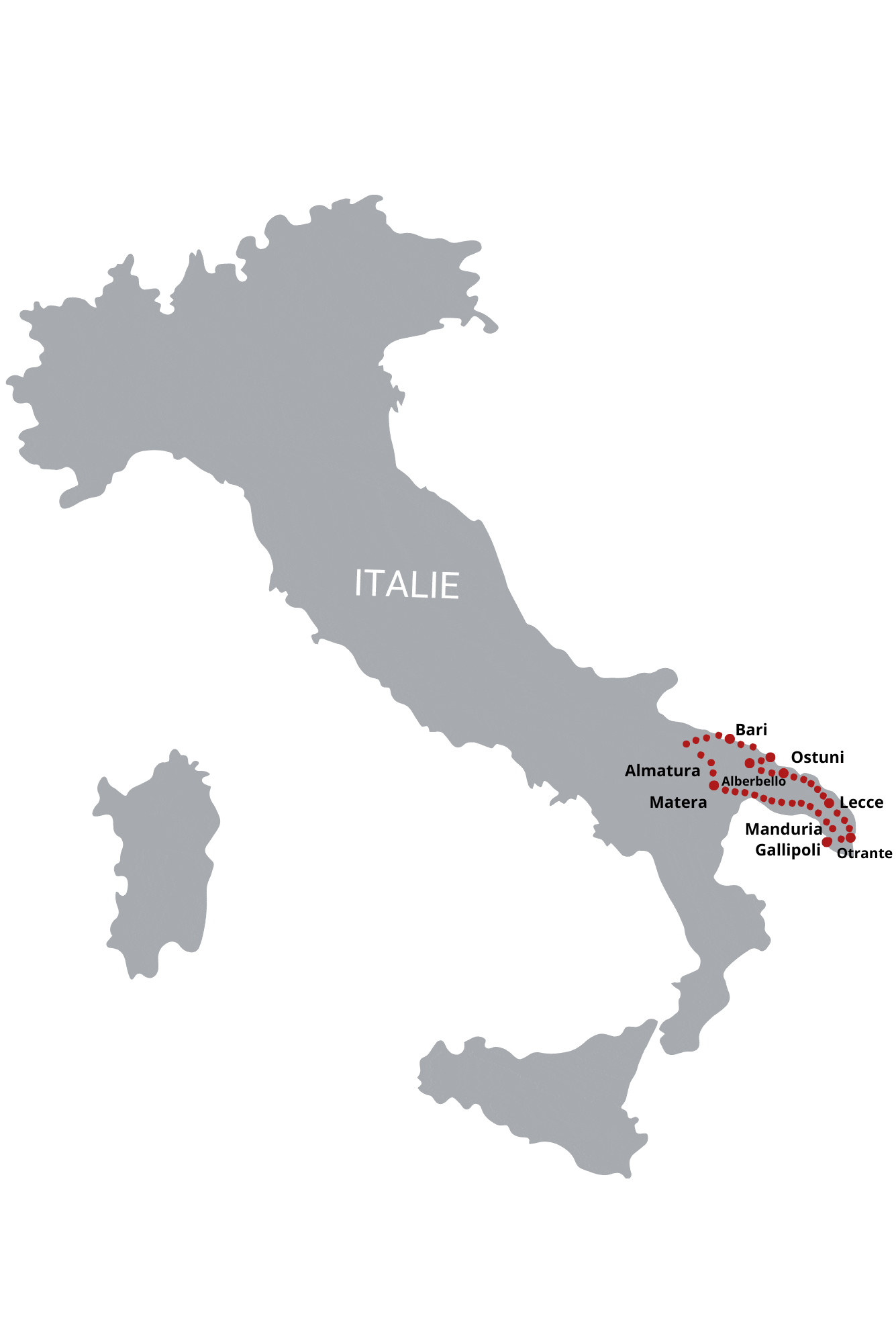 Autotour Les Pouilles en liberté bari Italie