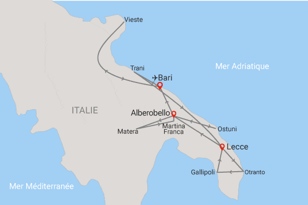 Circuit Splendeurs des Pouilles bari Italie
