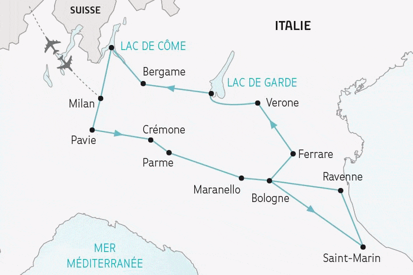 Circuit Les villes d'art du Nord de l'Italie milan Italie