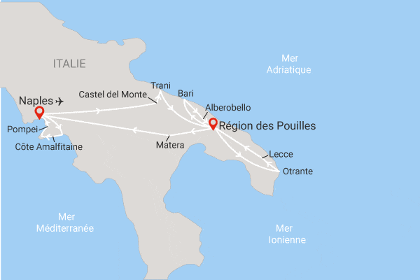 Circuit Litalie Du Sud De Naples Aux Pouilles Italie 1730