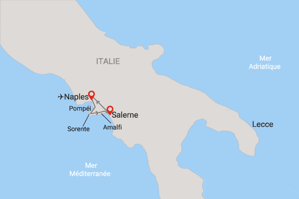 Circuit Trésors de la côte Amalfitaine naples Italie