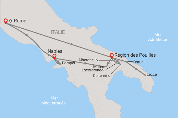Circuit Nuances du Sud : Naples et les Pouilles rome Italie