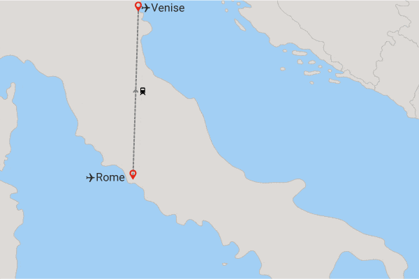 Circuit Rome et Venise en train rome Italie