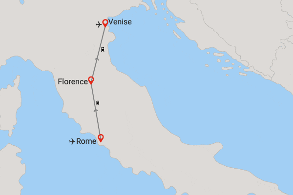 Circuit Rome, Florence et Venise en train rome Italie