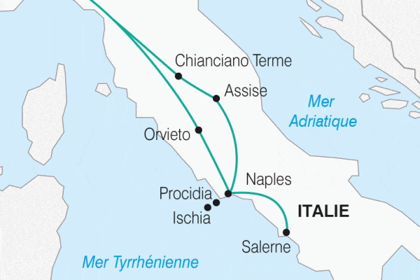Circuit Naples, le Vésuve, sites archéologiques et îles exquises - Départ Sud toscane Italie