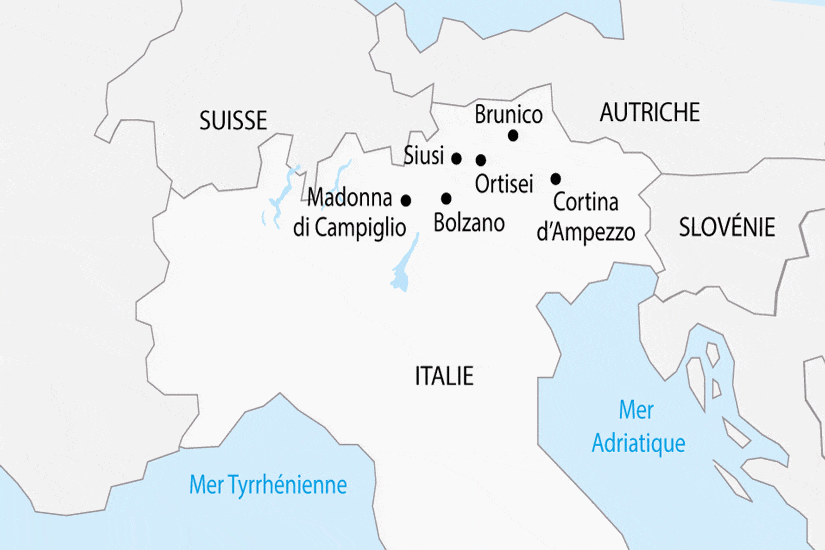 Circuit Les Dolomites, le Tyrol Italien - Départ Sud venise Italie