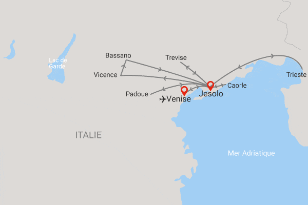 Circuit Richesses de la Vénétie à Trieste venise Italie