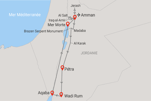 Circuit La Jordanie au coeur de l'Histoire et extension à Aqaba amman Jordanie